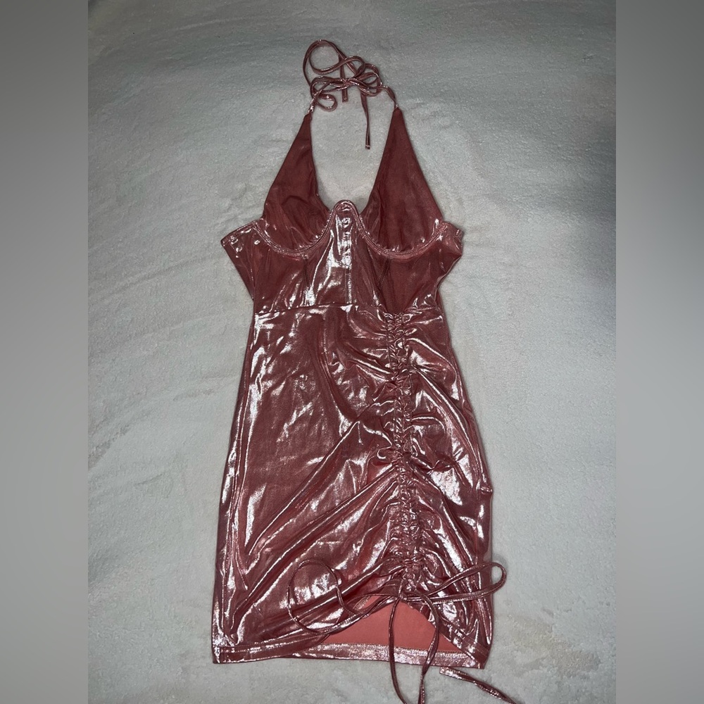 women’s metallic body on dress